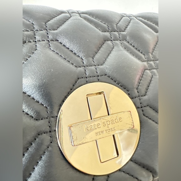 KATE SPADE - Astor Court Naomi Quilted Crossbody Bag. Black. - Picture 9 of 12